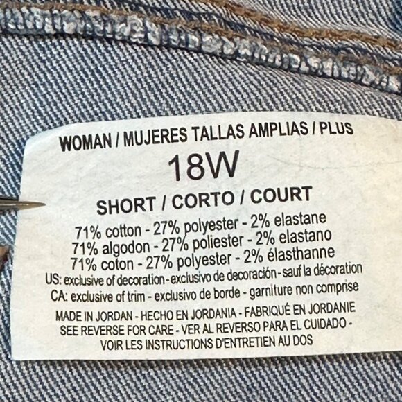 Gloria Vanderbilt Amanda Women's Plus Size 18W Denim 5 Pocket Jeans Blue - Picture 5 of 14